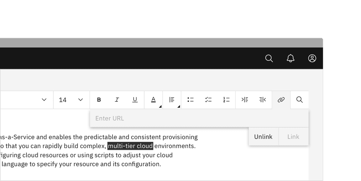 Embedding text links.